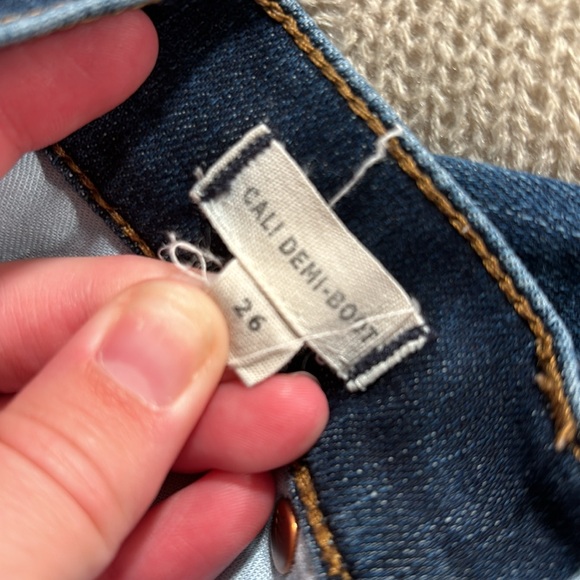 Madewell Cali-Denim Boot Raw-Edge High-Rise Bootcut Jeans- size 26 - Picture 3 of 5